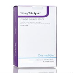 Skin Closure Strip StayStrips 1/4 X 1-1/2 Inch Nonwoven Material Flexible Strip White