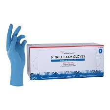 Flexam Nitrile Exam Gloves Small Blue Sterile, 50/box