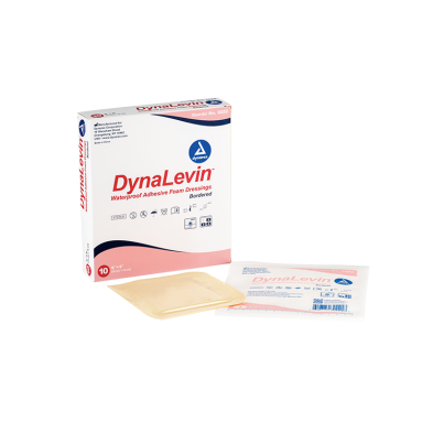 DynaLevin - Waterproof Adhesive Bordered Foam, 6" x 6", 10/Box, 12/Case