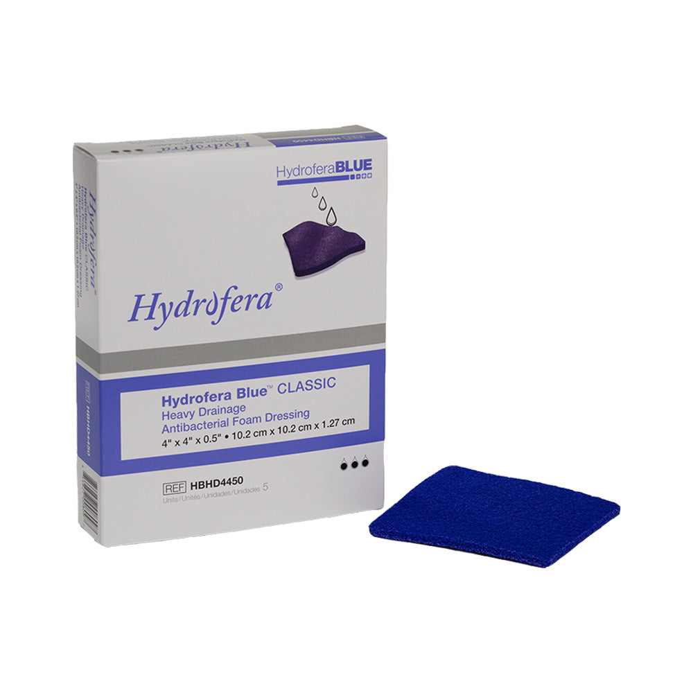 HYDROFERA BLUE HEAVY DRAINAGE DRESSING 6X6", 5/box