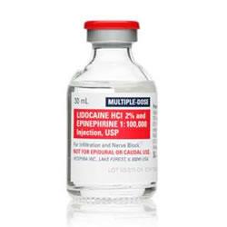 Lidocaine w/ Epinephrine 2% 30ml MDV, 25/box