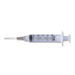 Syringe 5cc 21g 1 100/bx BD 309632