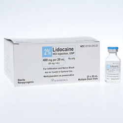 Lidocaine HCl Injection MDV 2% 20mL (AuroMedics), 25/box