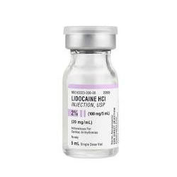 Lidocaine HCl 2% PF 5ml Vial, 25/box